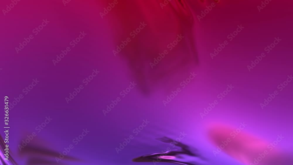 Aufkleber animated metalic red blue gradient in 4k. 3d render of wavy cloth surface that forms ripples like in