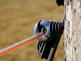 Elektrozaun Nahaufnahme Landwirtschaft