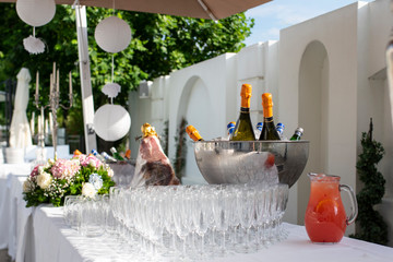 table with flowers and flowers