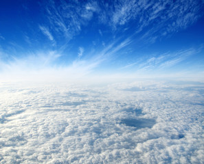 Clouds a view from airplane window