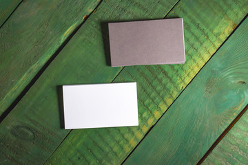 empty business cards for corporate identity and brandingmock-up 