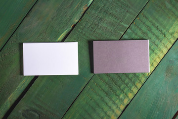 empty business cards for corporate identity and brandingmock-up 