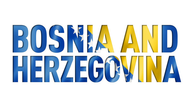 Bosnia and Herzegovina flag text font