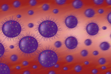 bacteria virus or germs microorganism cells. Concept health, vaccine, imunisation. Covid19 illustration