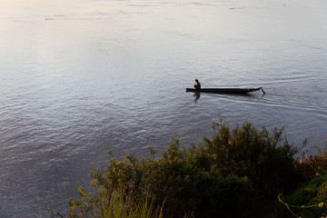 Fisherman  on Mekong river