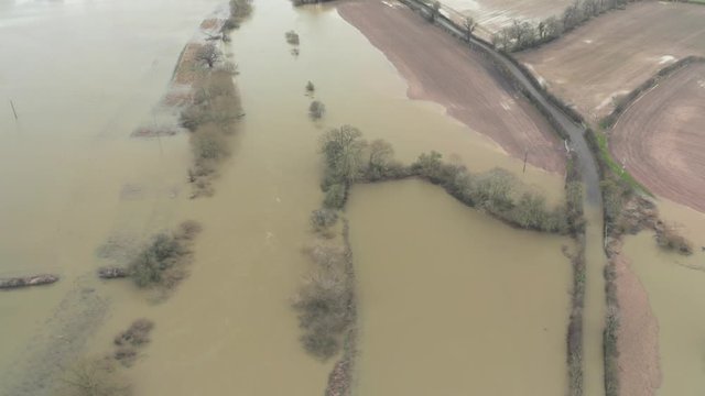 Flooded Farming Fields in Shropshire