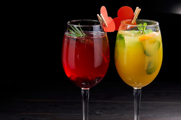 fruit cocktails for Valentine Day