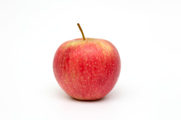 Isolated red-yellow apple on a white background.
