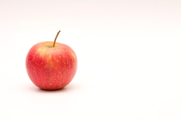 Fototapeta na wymiar Isolated red-yellow apple on a white background.