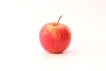 Isolated red-yellow apple on a white background.