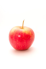 Isolated red-yellow apple on a white background.