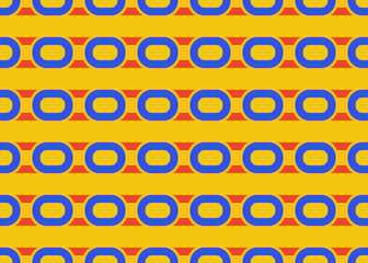 Seamless geometric pattern design illustration. Background texture. In yellow, blue, red colors.