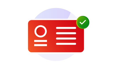 Card check with orange color