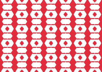 Seamless geometric pattern design illustration. Background texture. In red, white colors.