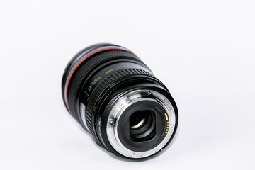 Digital camera lens isolated on white background