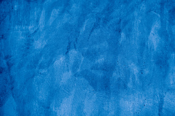 Old wall pattern texture cement blue dark abstract  blue color design are light with black gradient background.