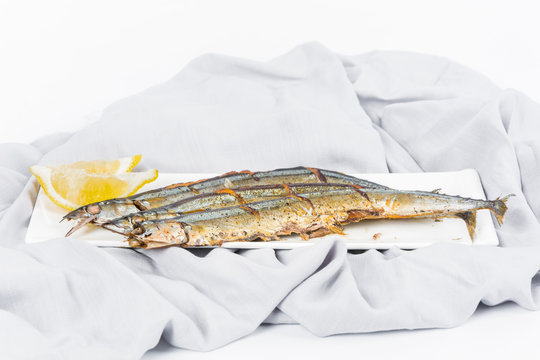 Japanese salt roasted black pepper autumn swordfish