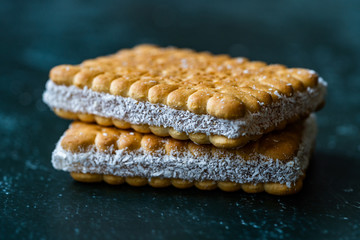 Turkish Delight with Biscuit Sandwich called Kistirma.