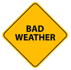 Obraz premium bad weather sign on white background