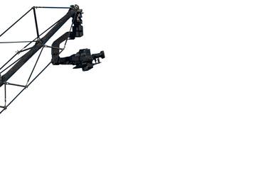 television camera on a camera crane