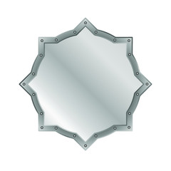 silver frame on white background