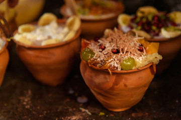 Indian popular drink lassi on the street