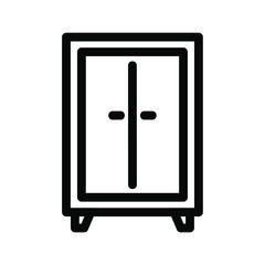 Cupboard vector icon. Trendy flat ui sign design, graphic pictogram. Logo illustration