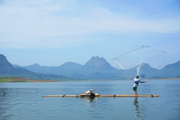 Fisherman on action