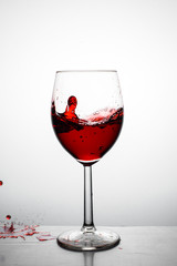 Red wine splash