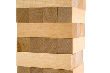 A puzzle game made of wooden blocks. Background for the development of imagination and spatial thinking.