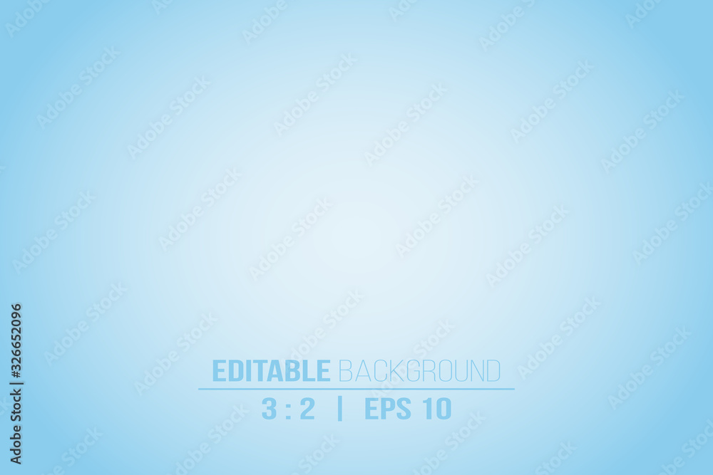 Wall mural blue gradient background with text space. sky color editable blurred vector illustration for the bac