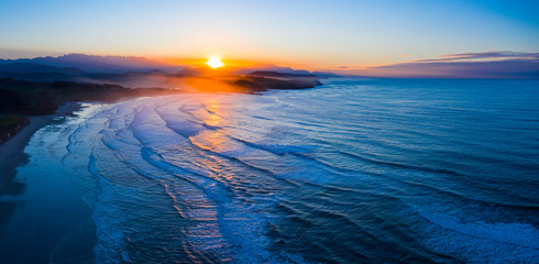 Obraz premium Gerra beach, Oyambre Natural Park, San Vicente de la Barquera, Cantabrian Sea, Cantabria, Spain, Europe