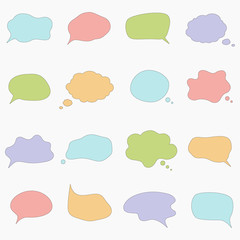 Blank speech bubbles. 