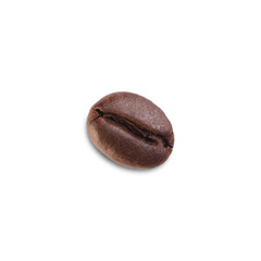 Fresh roasted coffee bean isolated on white background.