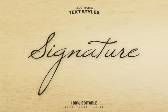 Vintage Signature Organic Handwriting Text Effect Font Style
