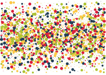 Festive color round confetti background. Abstract frame confetti texture for holiday, postcard, poster, website, carnivals, birthday and children's parties. Cover confetti mock-up. Wedding card layout