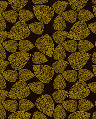 tropical leaf seamless pattern gold silver  bronze texture