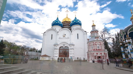 Great monasteries of Russia timelapse hyperlapse. The Trinity-Sergius Lavra.