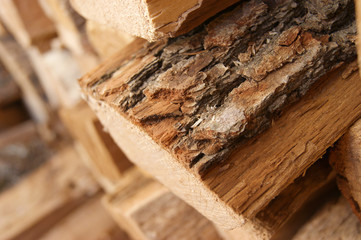 The chopped tree was piled in a pile.