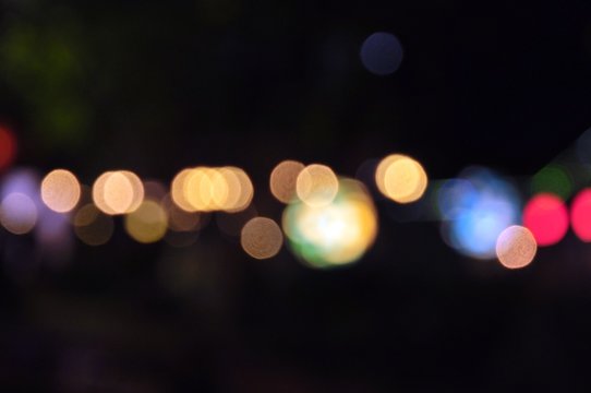 Blurred images and beautiful bokeh of light