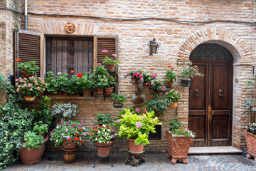 Old typical house in Atri, Italy