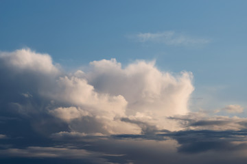 Dramatic sky with clouds. Nature background.