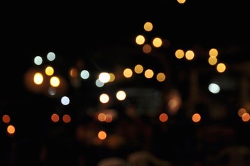 Blurred images and beautiful bokeh of light