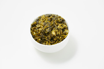 Salted vegetables on the plate