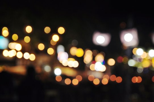 Blurred images and beautiful bokeh of light