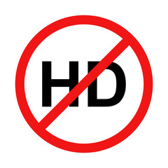 Vector No High Definition Illustration Sign