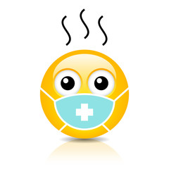 Sick emoji vector cartoon