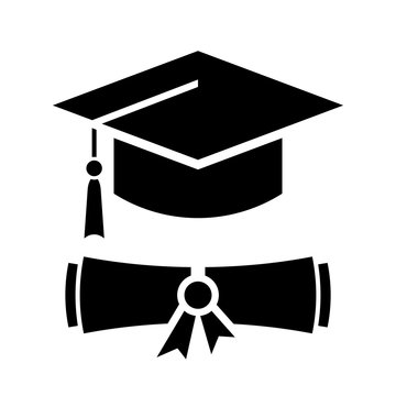 Academic graduation vector icon