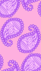 Paisley. A pattern based on the traditional textile figure 