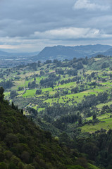 Fototapeta premium view of mountains in cundinamarca